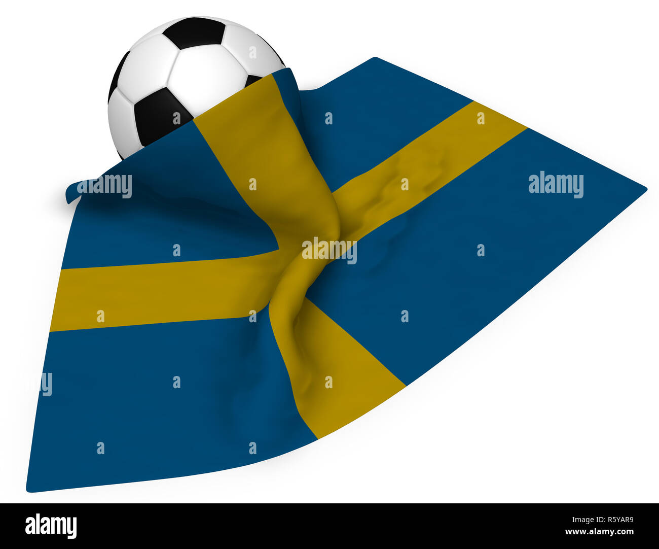 swedish football Stock Photo