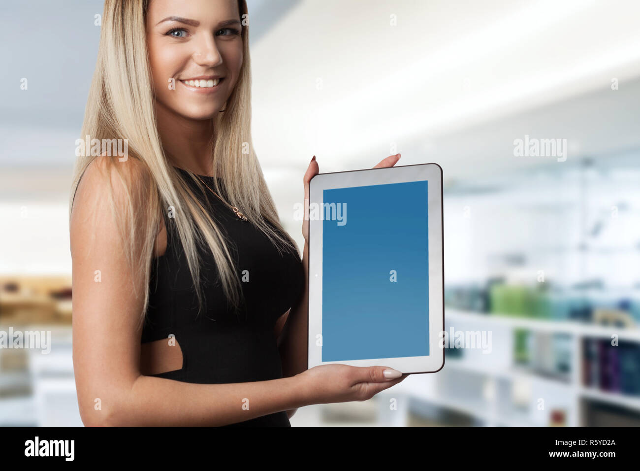 Business, technology, internet and networking concept. Young successful entrepreneur in the work process Stock Photo