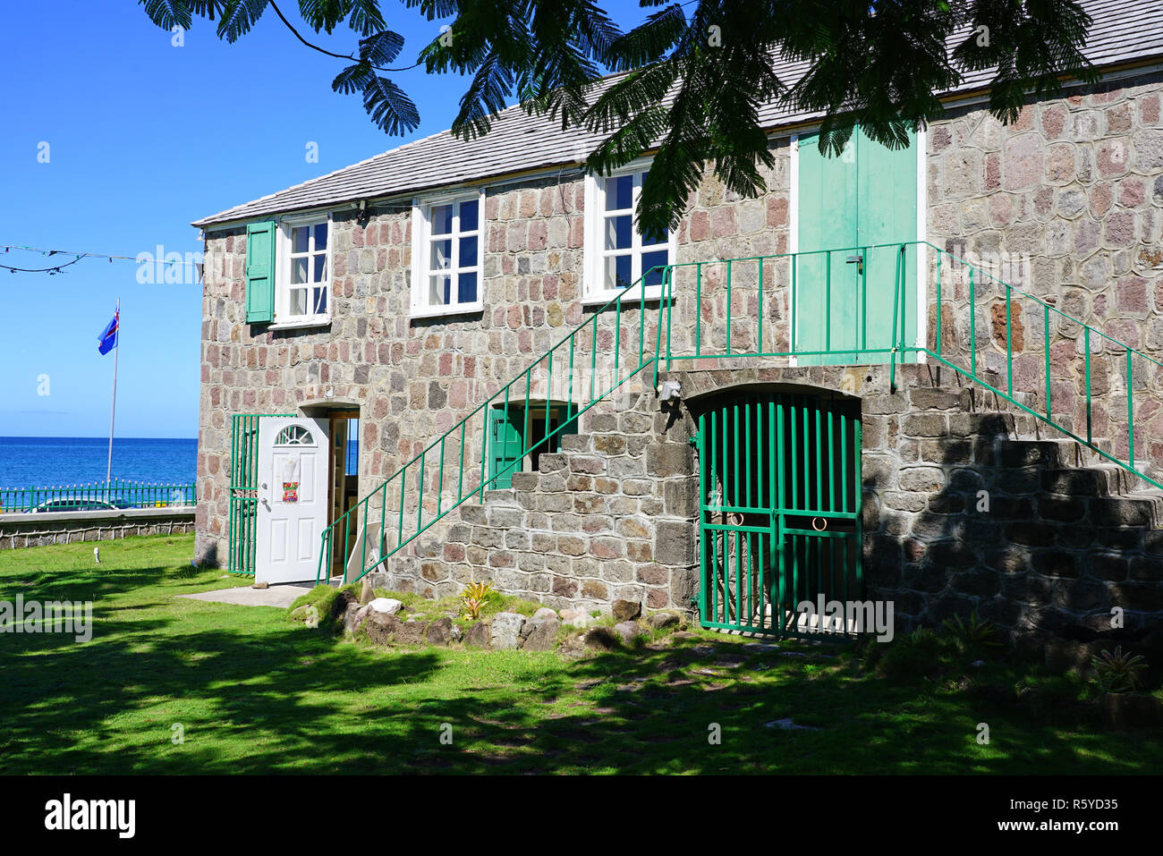 CHARLESTOWN, NEVIS 22 NOV 2018 View of the Nevis Historical Museum