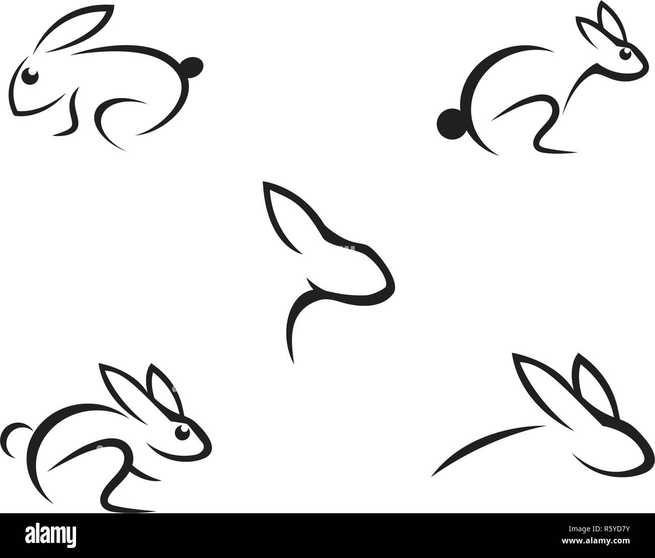 Rabbit template vector icon illustration design Stock Vector Image ...