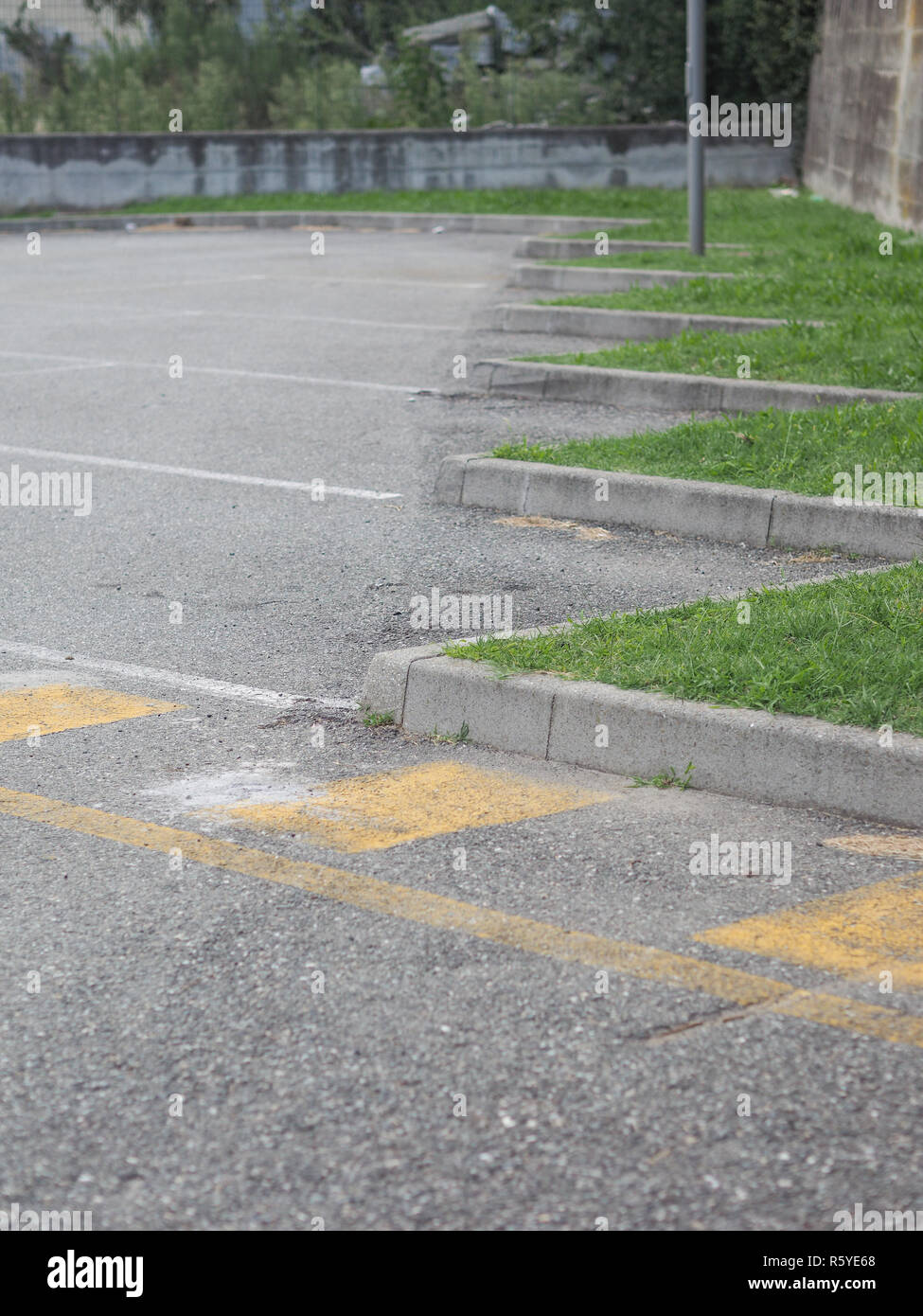 parking lot lane Stock Photo Alamy
