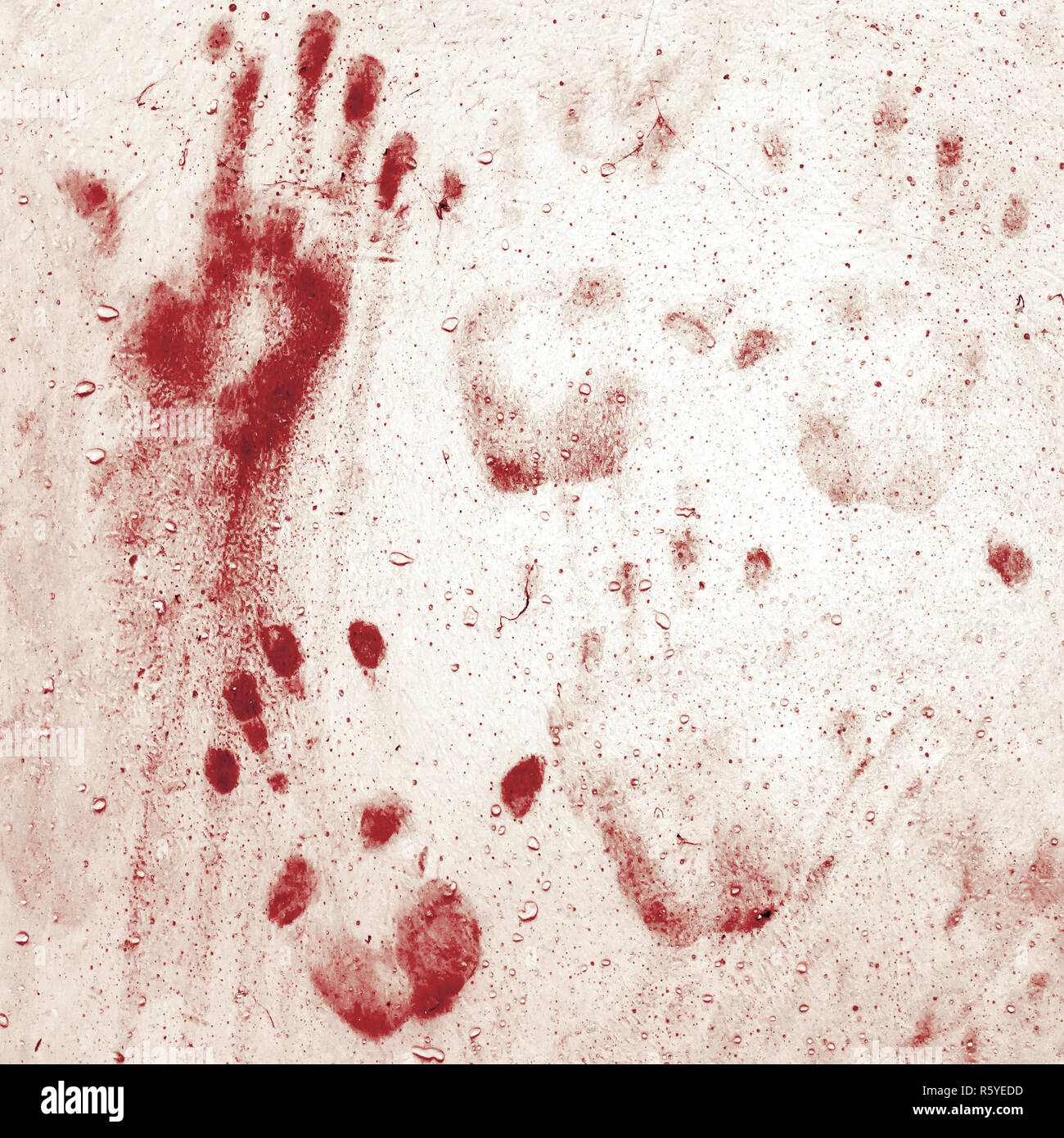 Bloody handprint on white hi res stock photography and images Alamy