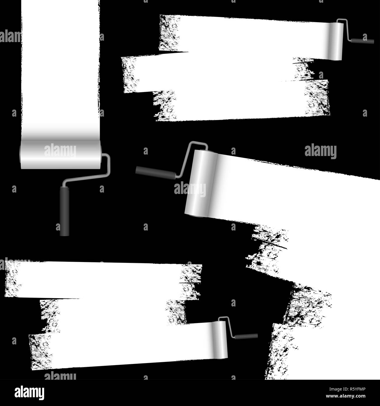 paint roller with marks Stock Photo Alamy