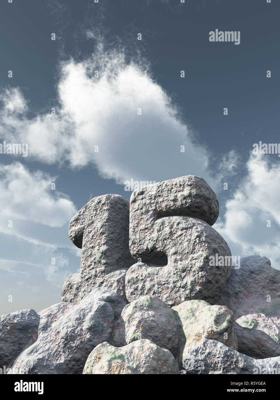 number fifteen rocks Stock Photo - Alamy