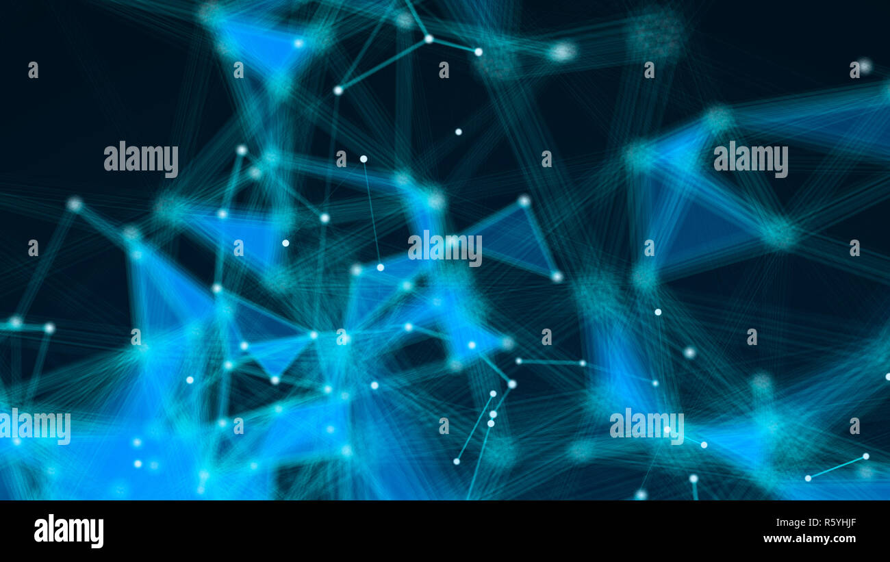 Abstract Polygonal Space Background with Connecting Dots and Lines ...