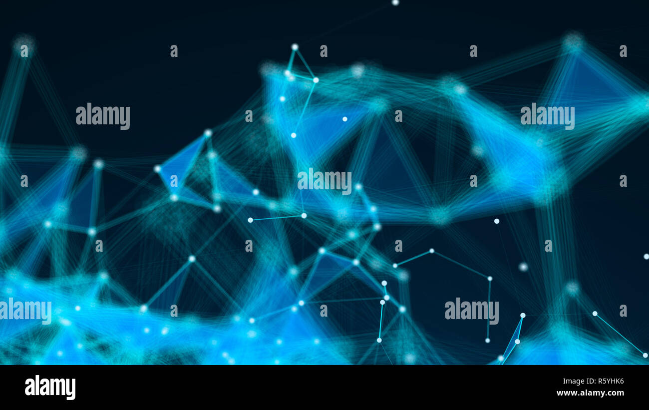 Abstract Polygonal Space Background with Connecting Dots and Lines ...