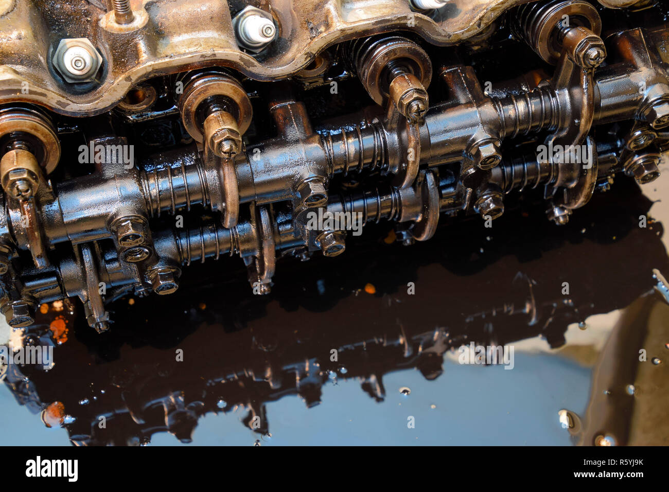 The head of the block of cylinders. The head of the block of cyl Stock Photo Alamy