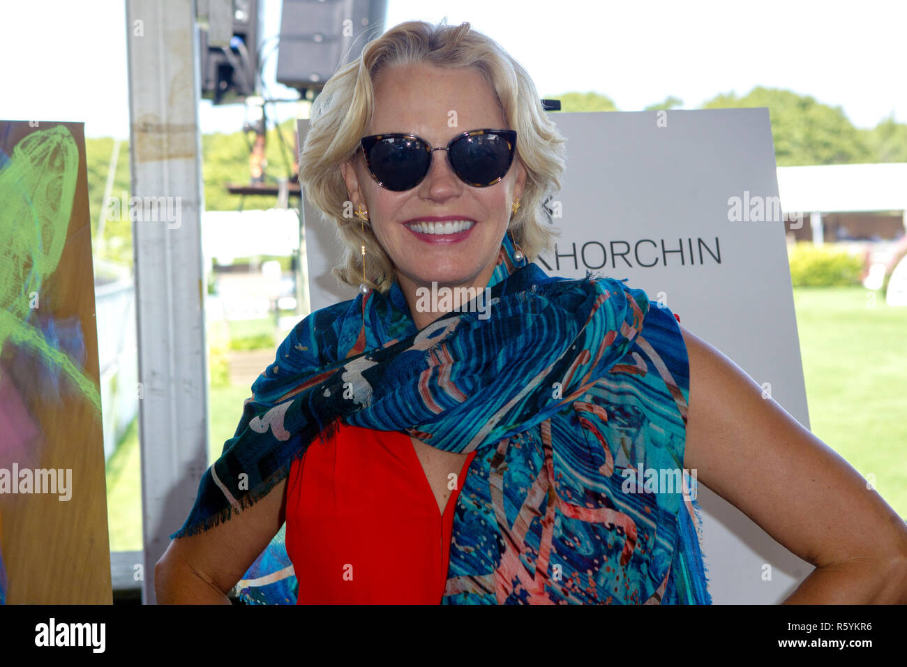 BRIDGEHAMPTON, NY AUGUST 26 Kim Charlton at Hampton Classic Horse