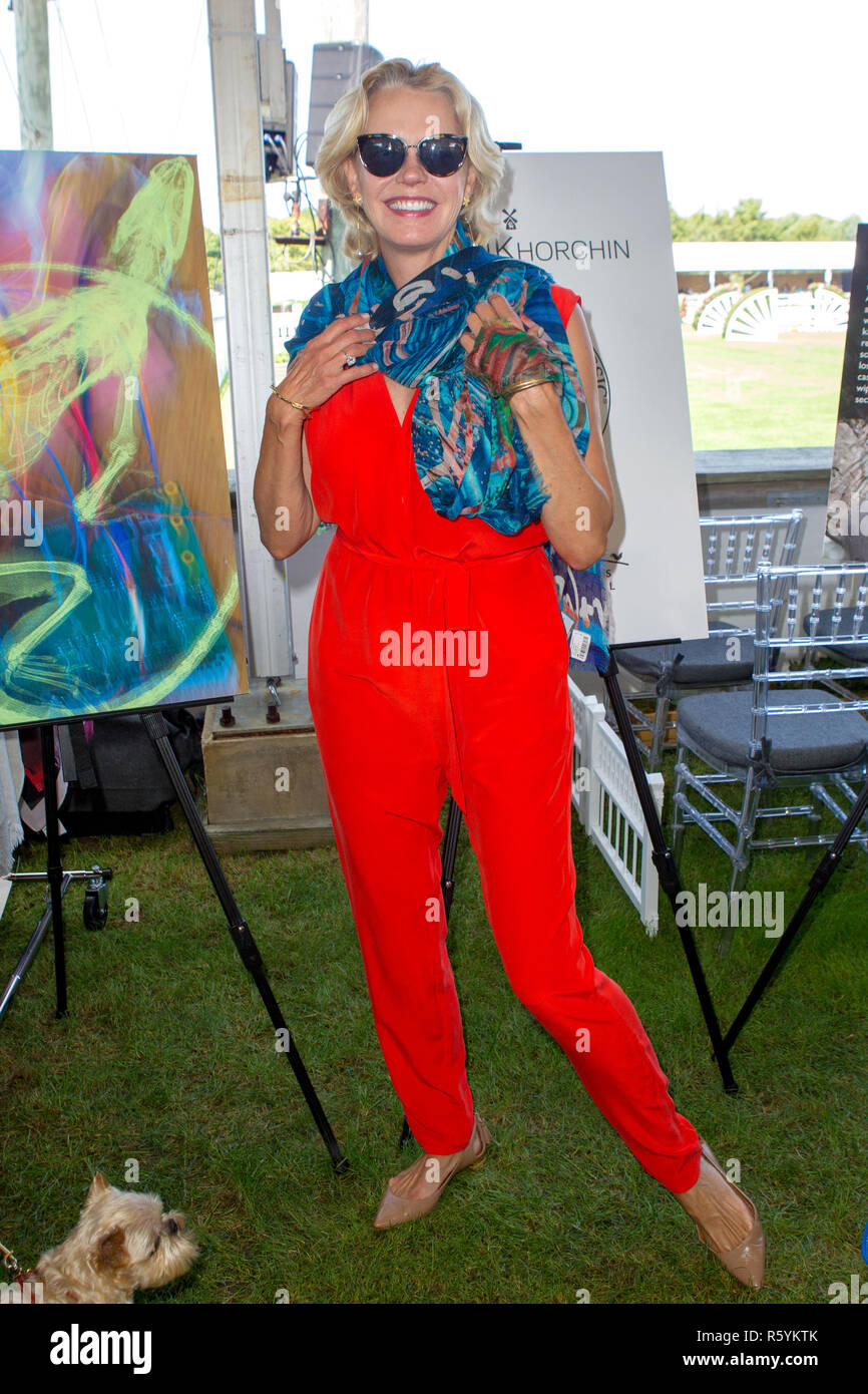 BRIDGEHAMPTON, NY AUGUST 26 Kim Charlton at Hampton Classic Horse