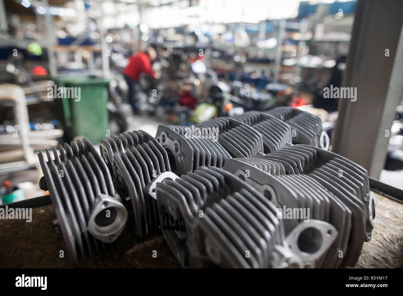 Motorcycle cylinder detail Stock Photo Alamy