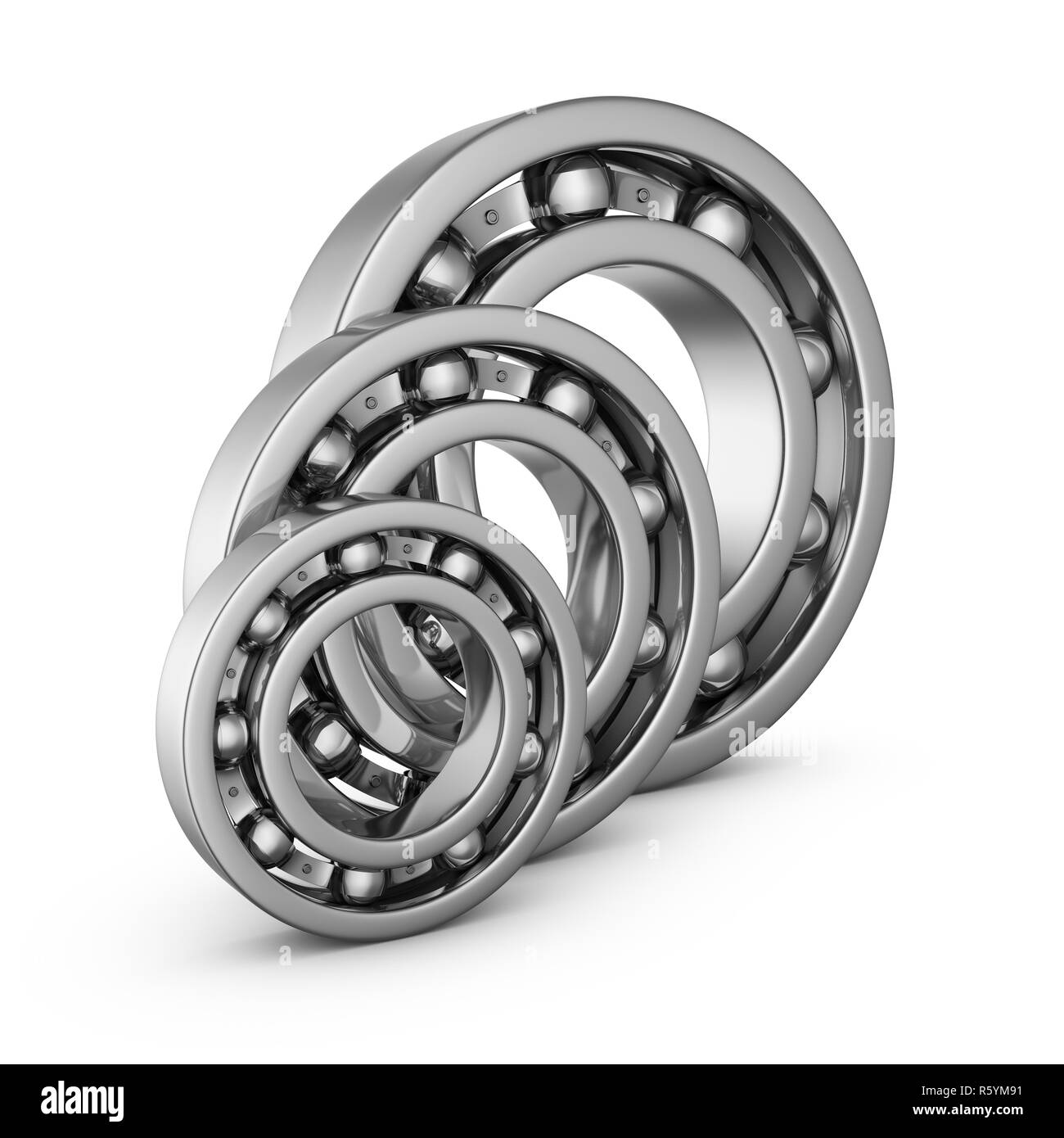 Ball bearings in a cut Stock Photo