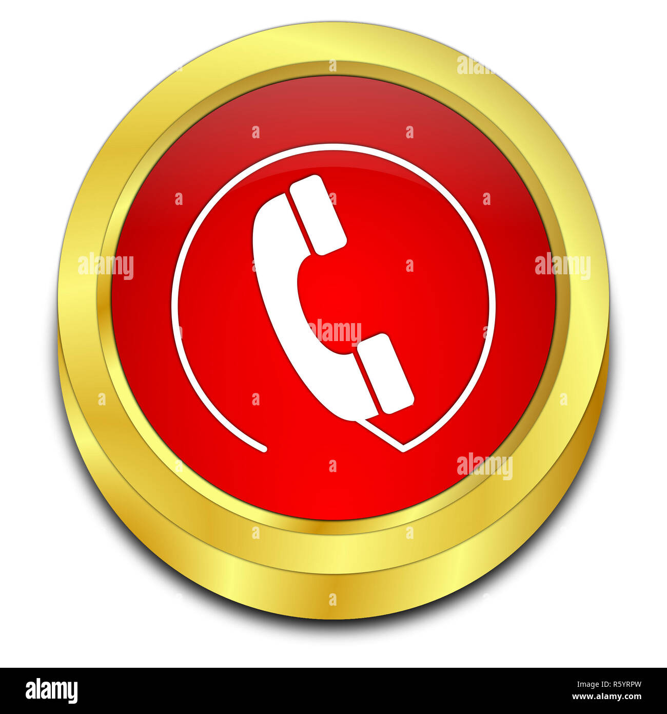 3d golden telephone sign hi-res stock photography and images - Alamy