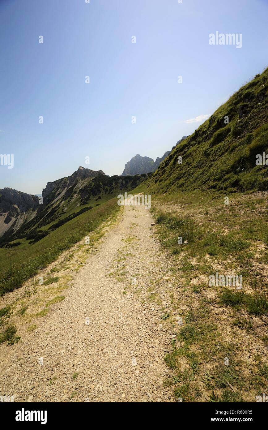 path in the tyrolean alps Stock Photo