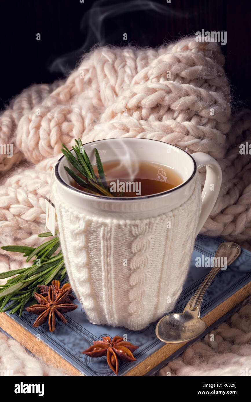 herbal tea with rosemary Stock Photo