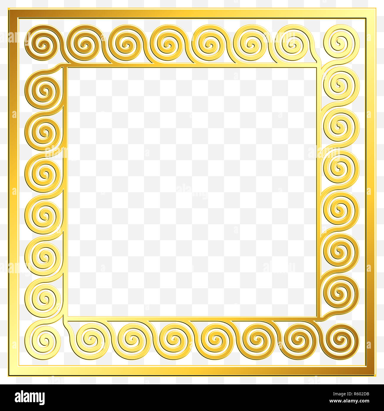 Traditional vintage gold Greek ornament, Meander Stock Photo - Alamy