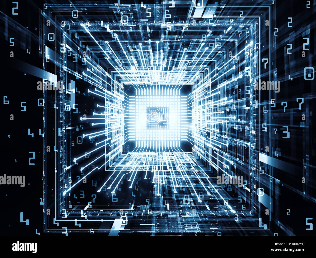 Inner Life of Digital Processor Stock Photo Alamy