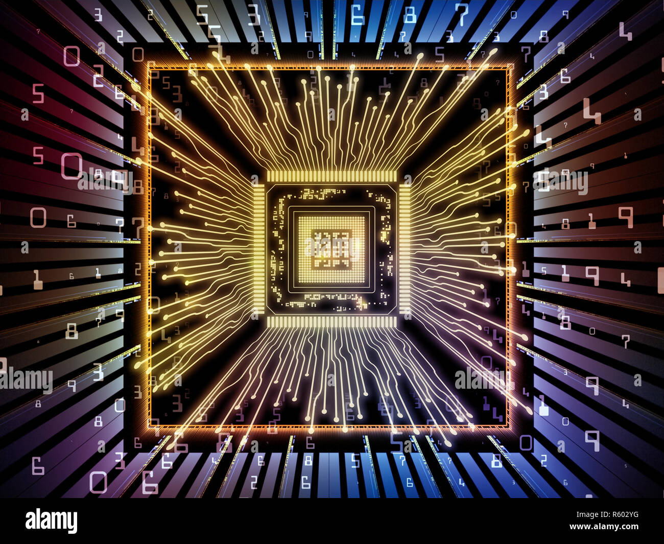 Visualization of Computer CPU Stock Photo - Alamy