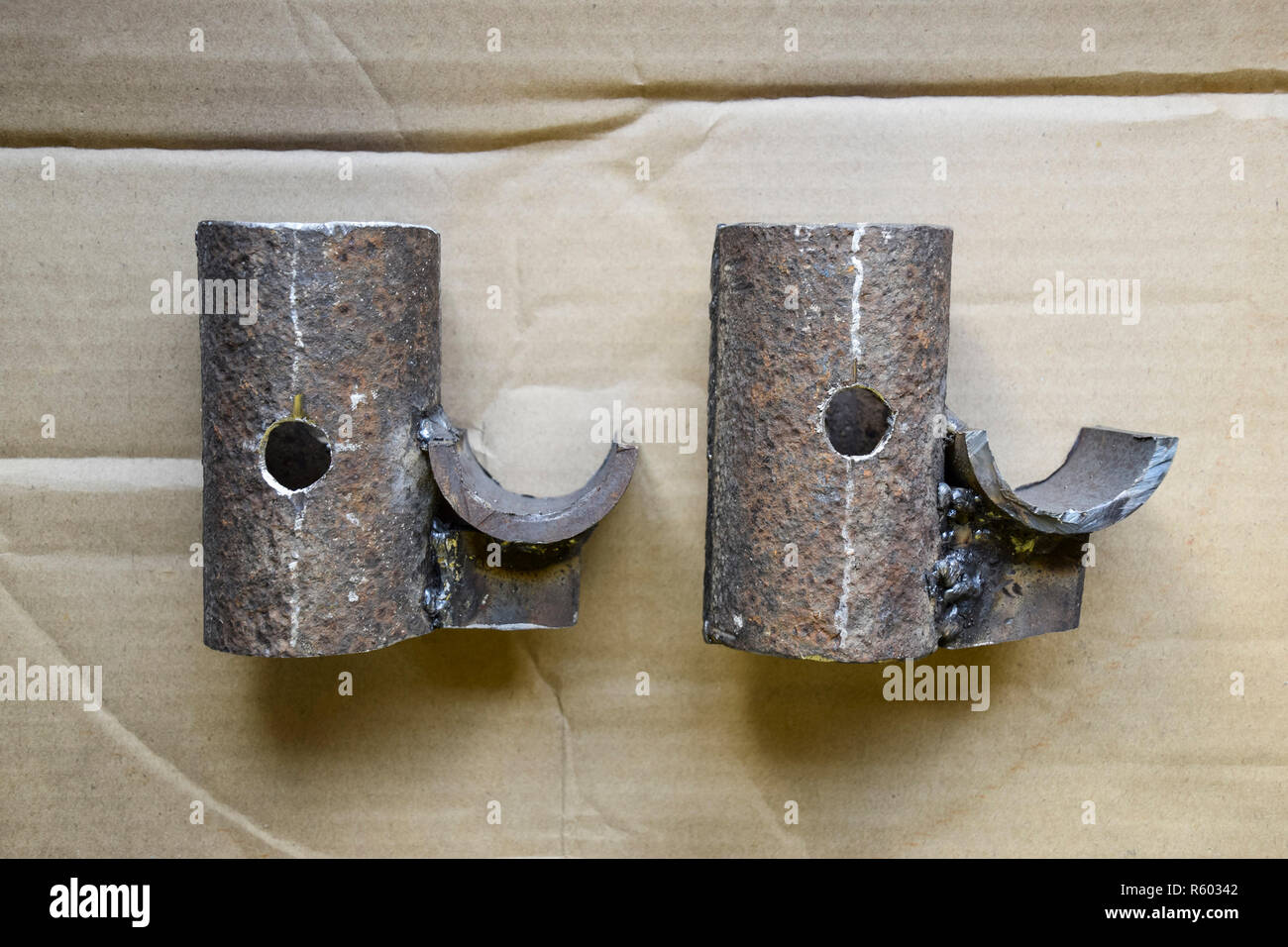 Welding parts racks rods by electric welding Stock Photo - Alamy