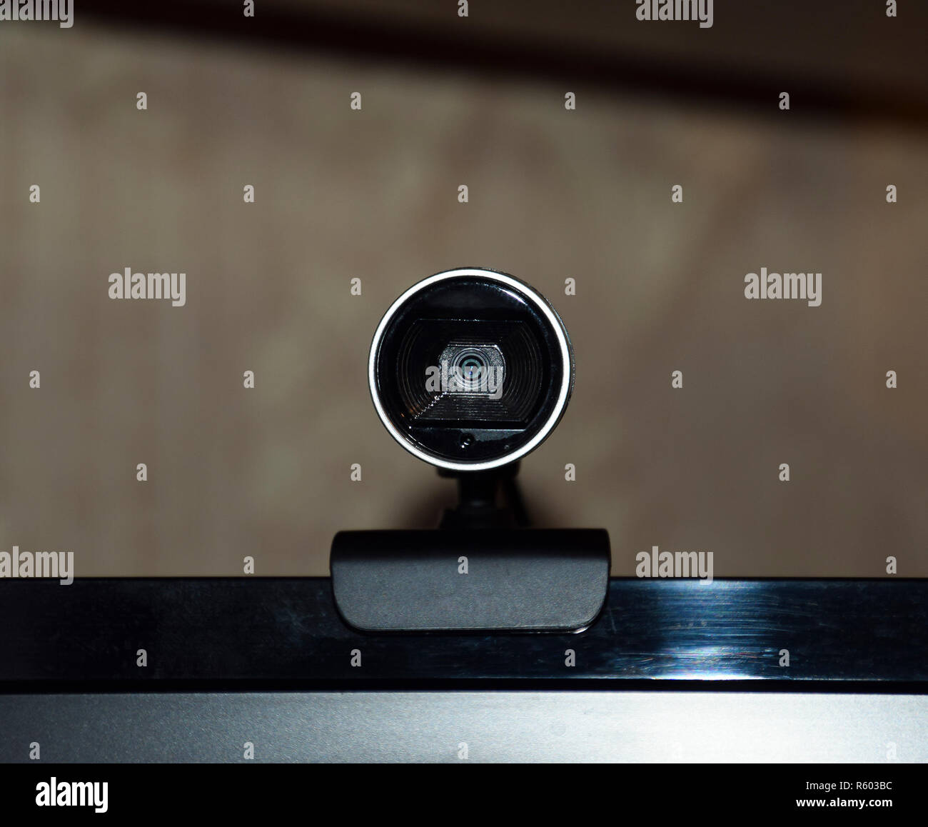 Web camera, attached to the monitor Stock Photo - Alamy