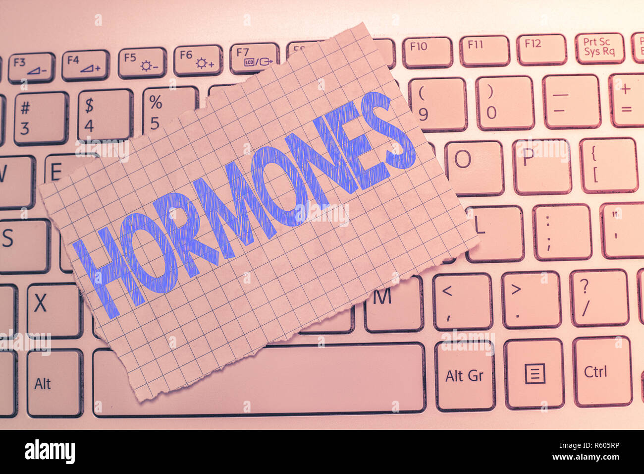 Writing note showing Hormones. Business photo showcasing regulatory ...