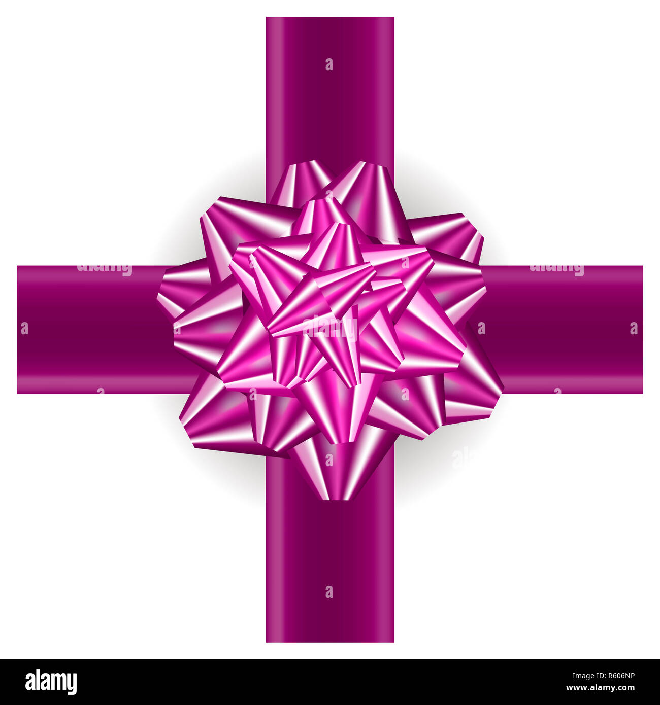 Pink Gift Bow Isolated Stock Photo Alamy