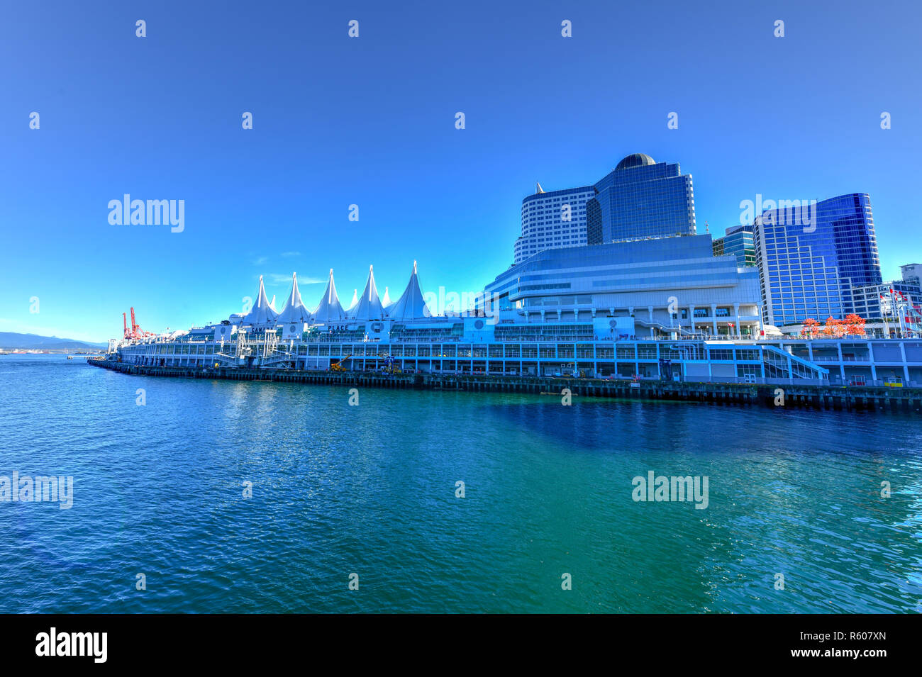 Canada Place and commercial buildings in Downtown Vancouver along