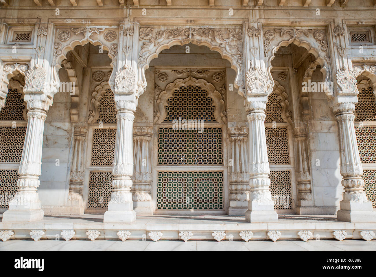 Main veranda at Jaswant Thada cenotaph, Jodhpur, Rajasthan, India Stock Photo