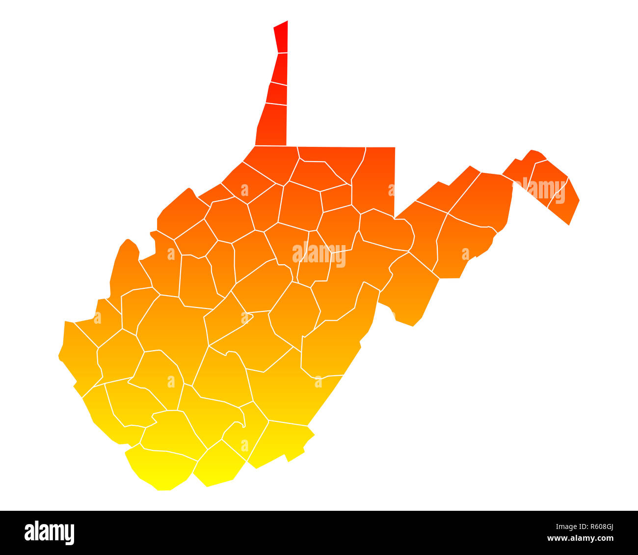 map of west virginia Stock Photo Alamy
