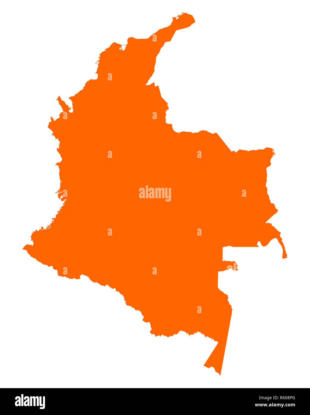 map of colombia Stock Photo