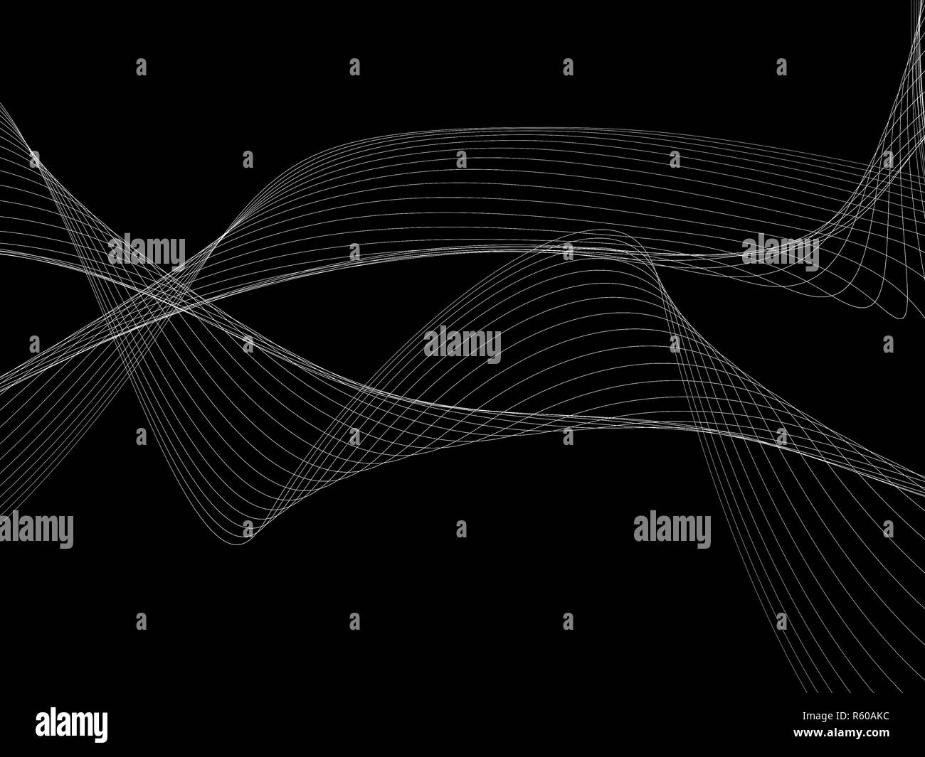 Dark abstract background with a glowing abstract waves Stock Photo - Alamy