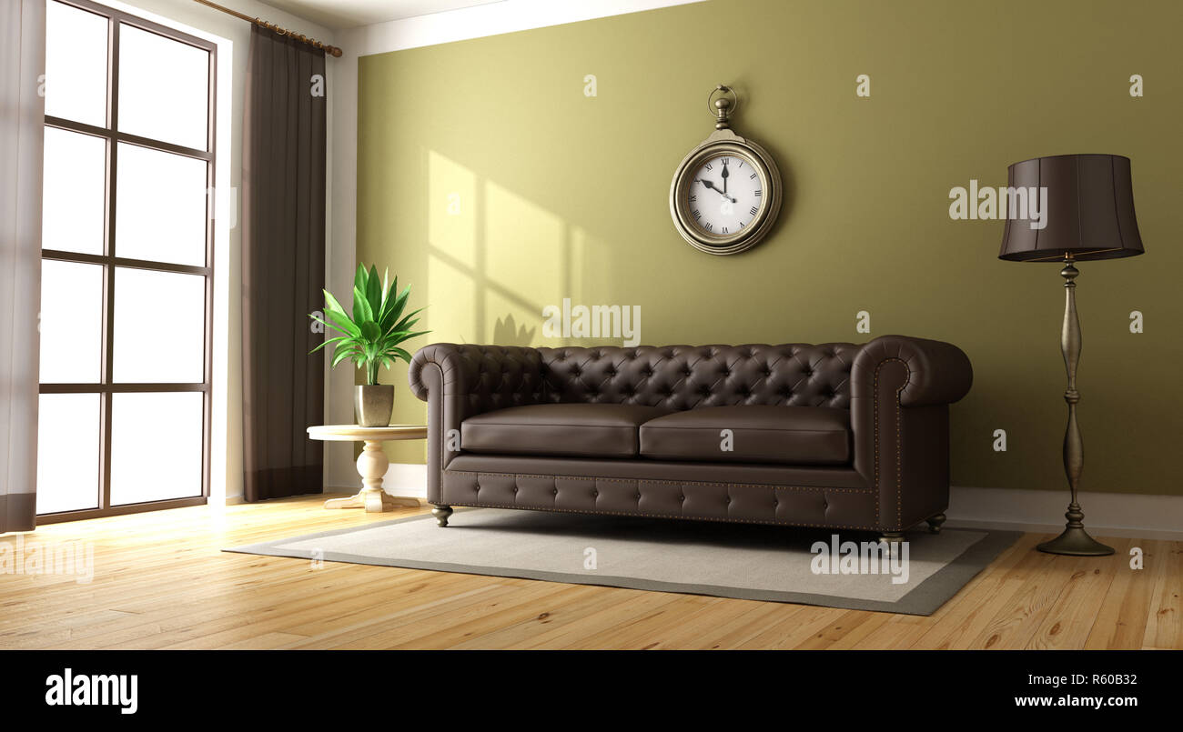Classic living room Stock Photo - Alamy
