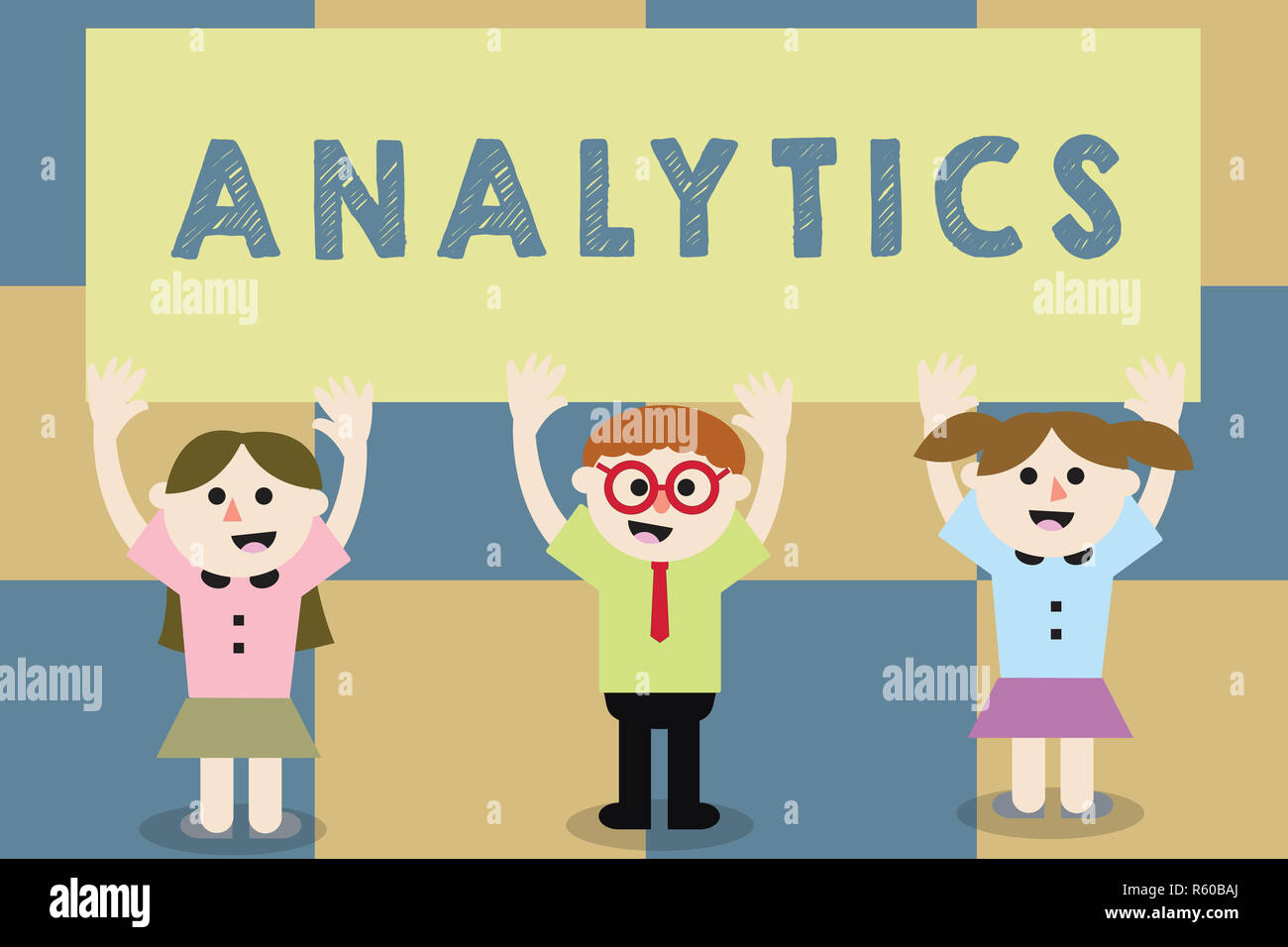 Conceptual hand writing showing Analytics. Business photo text systematic computational analysis of data statistics or infos School Kids with Arms Rai Stock Photo
