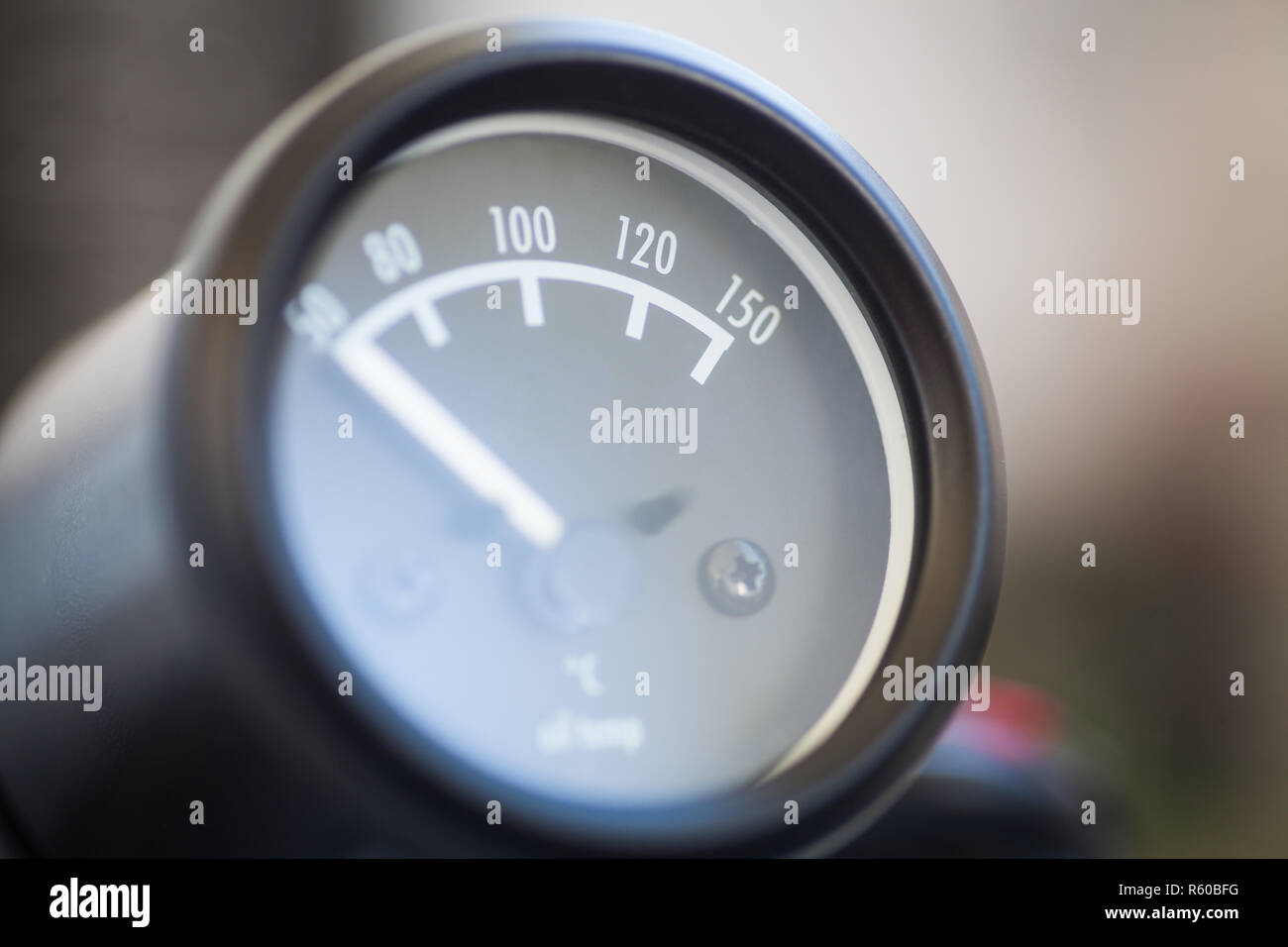 Car oil temperature gauge Stock Photo Alamy