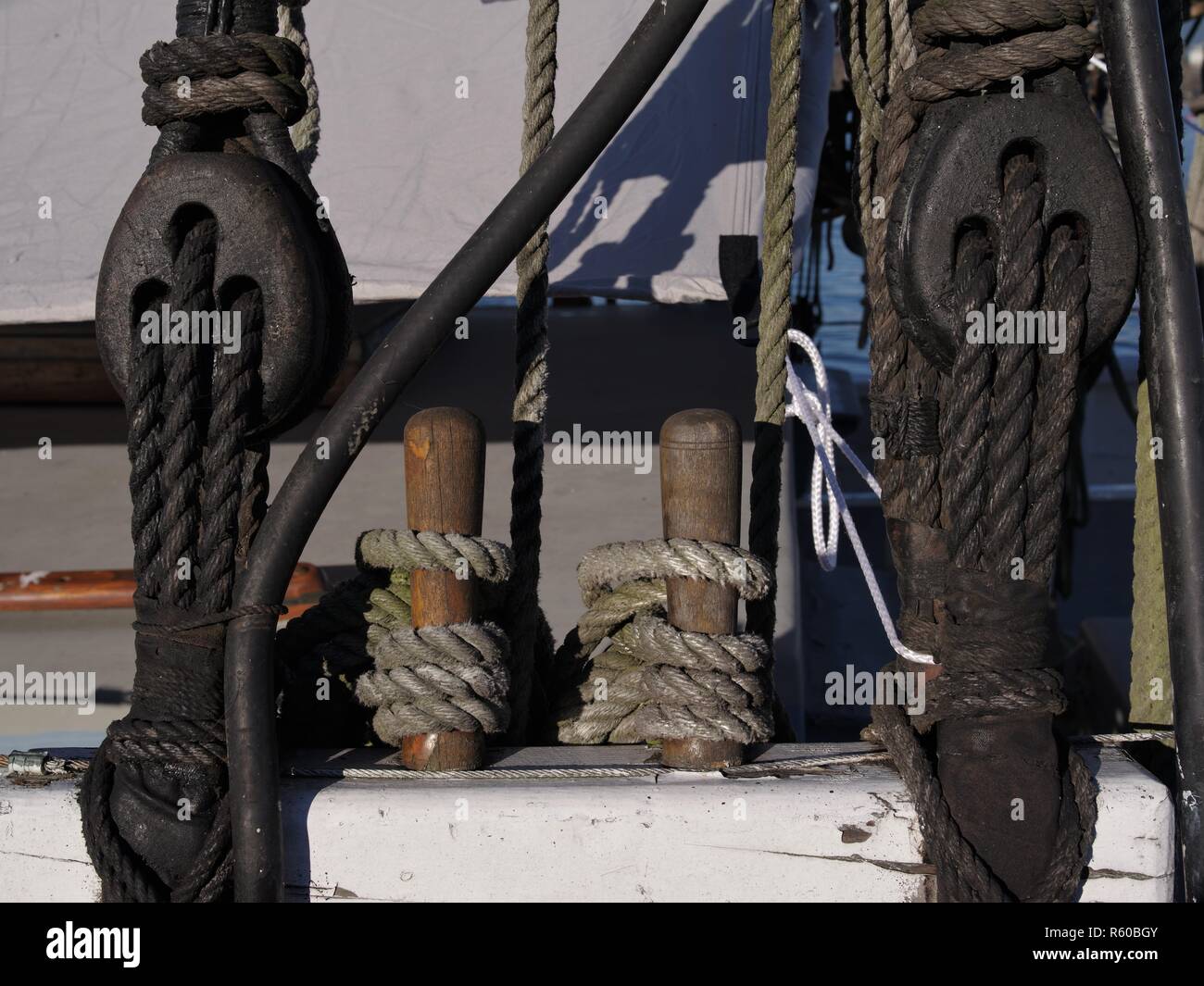 Sailboat, Rigging Details Vancouver, BC, Canada Stock Photo Alamy