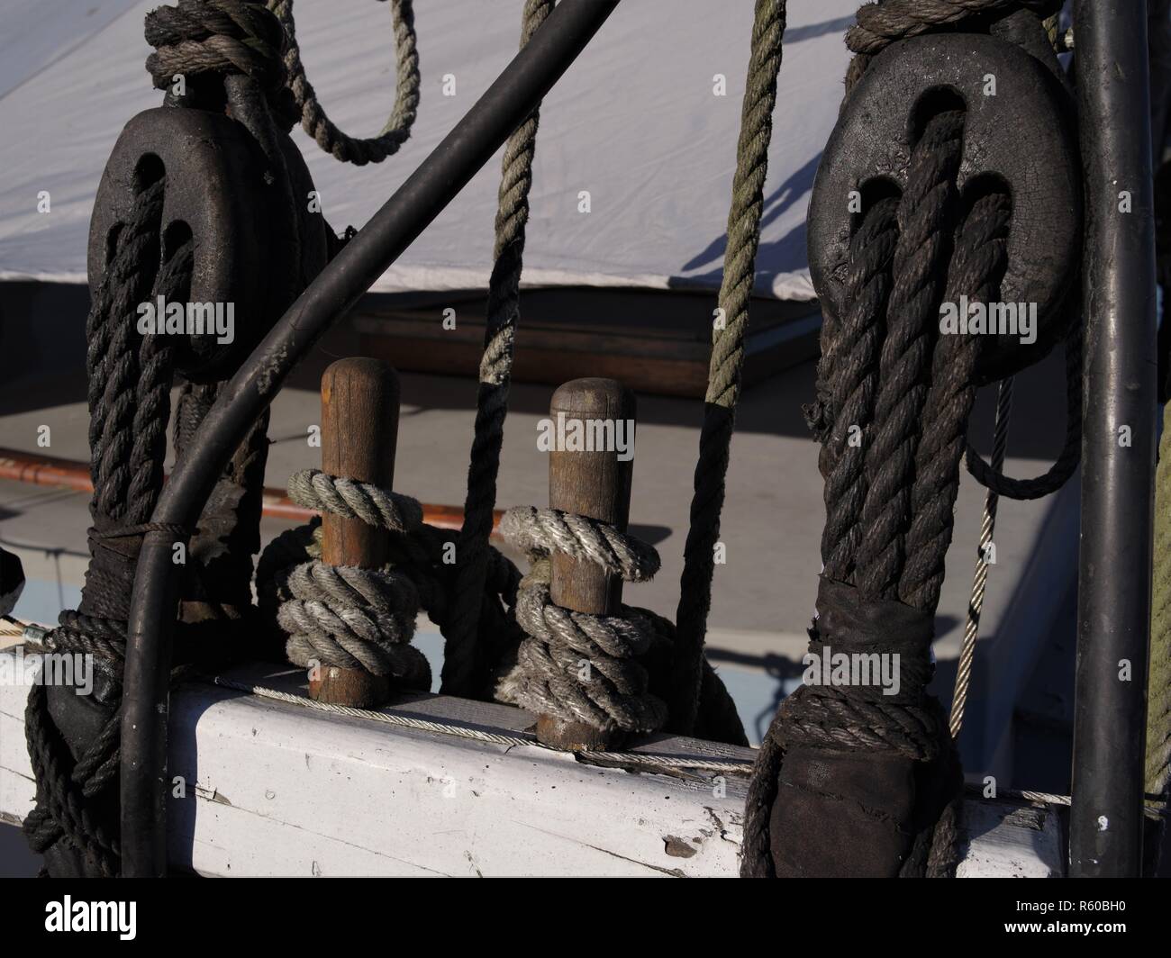 Sailboat, Rigging Details Vancouver, BC, Canada Stock Photo Alamy
