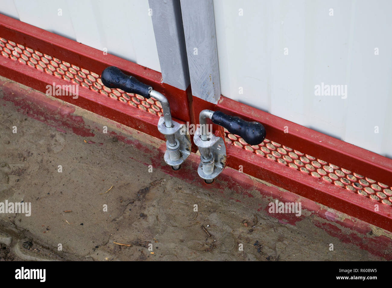 Latch on gate Stock Photo Alamy