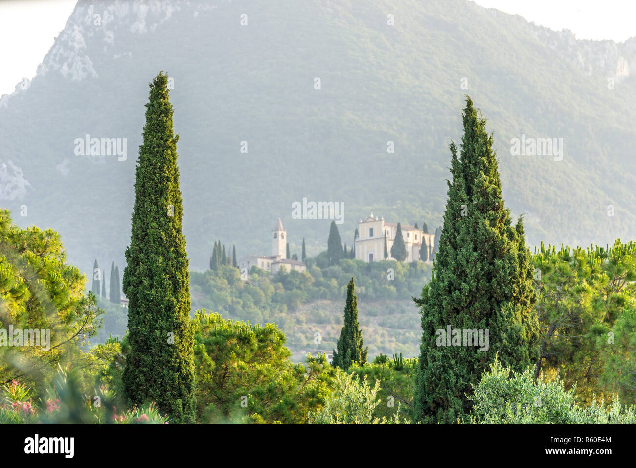 summer day on lake garda in italy Stock Photo