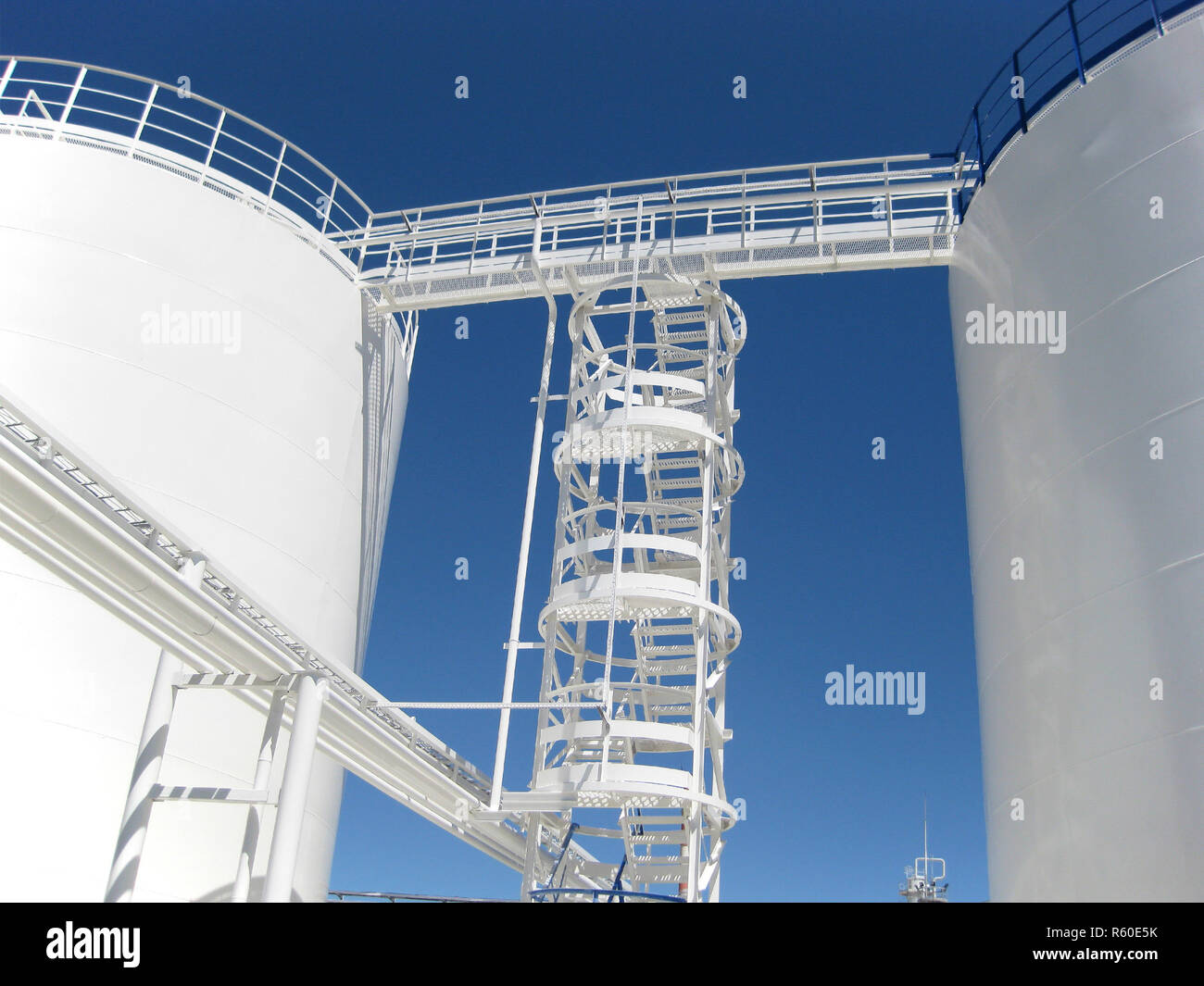 The tank with water and a ladder Stock Photo Alamy