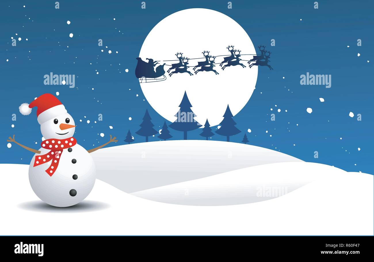 Snowman, vector illustration Stock Vector Image & Art - Alamy