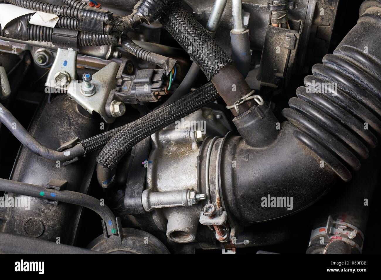 Car Engine Detail Stock Photo Alamy