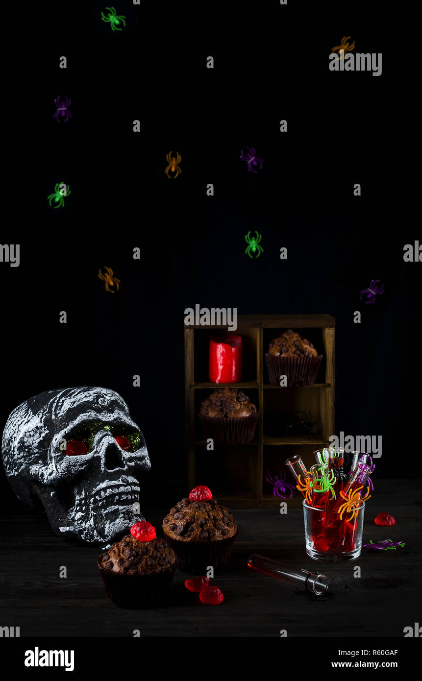 Halloween stilllife background Stock Photo Alamy