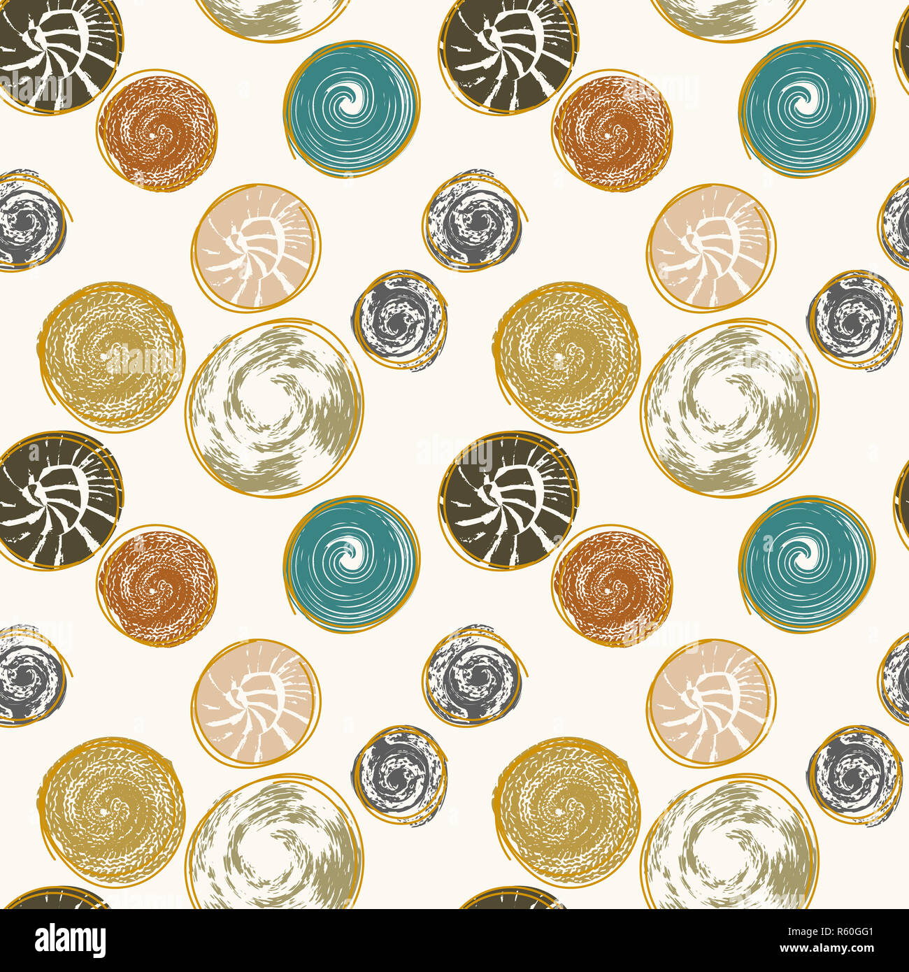 Round Texture Pattern Seamless pattern with round textured stains. Abstract background with ...
