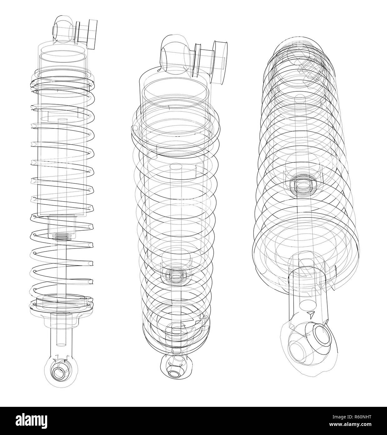 Shock absorber collection outline Stock Photo Alamy