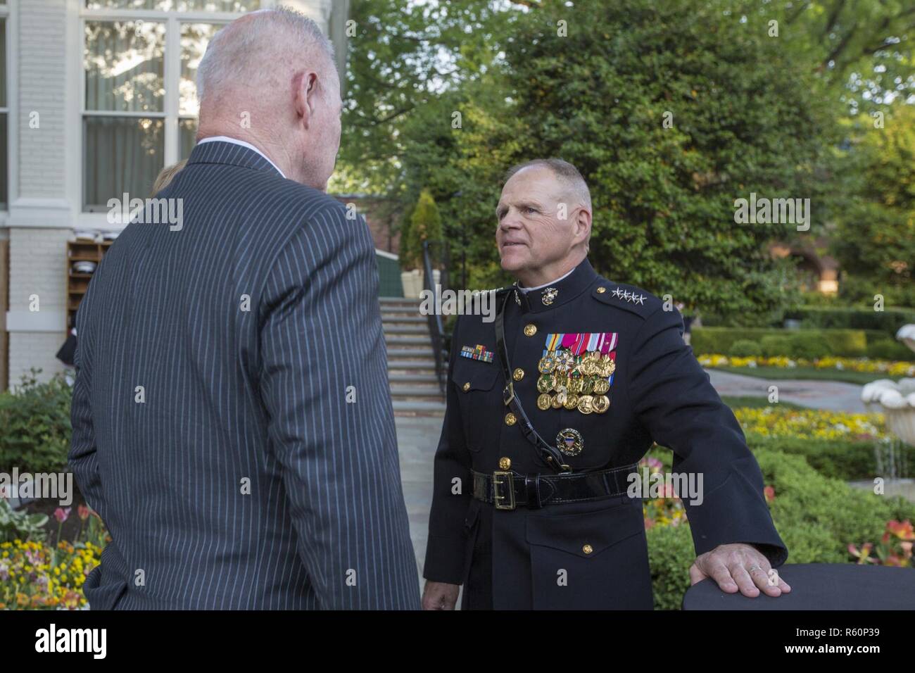 Commandant of the Marine Corps Gen. Robert B. Neller speaks to a guest ...