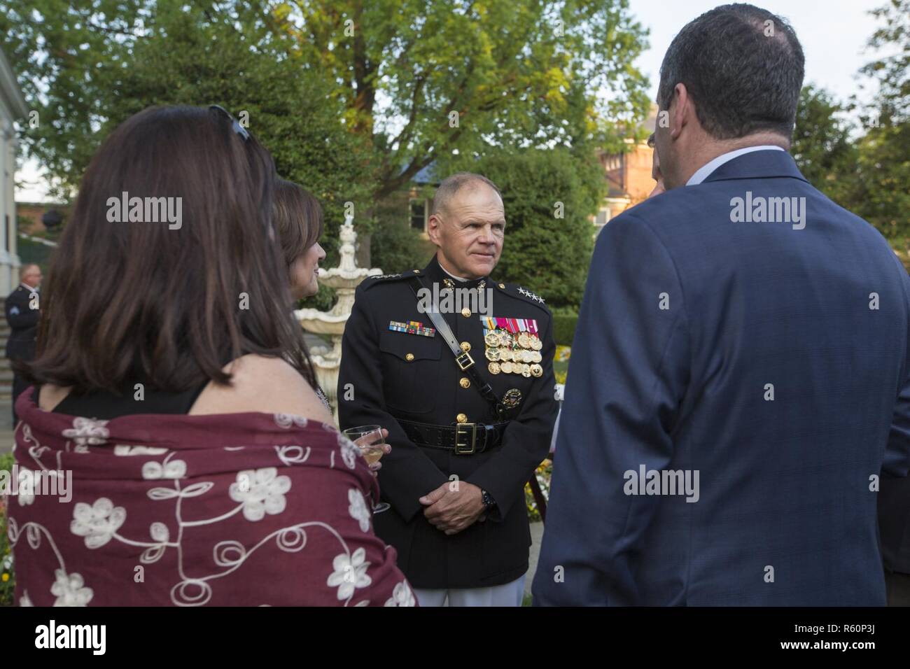 Commandant of the Marine Corps Gen. Robert B. Neller speaks to a guest ...