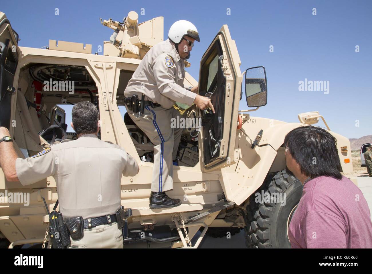 (Left) California Highway Patrol Officer James Anderson, Barstow CHP