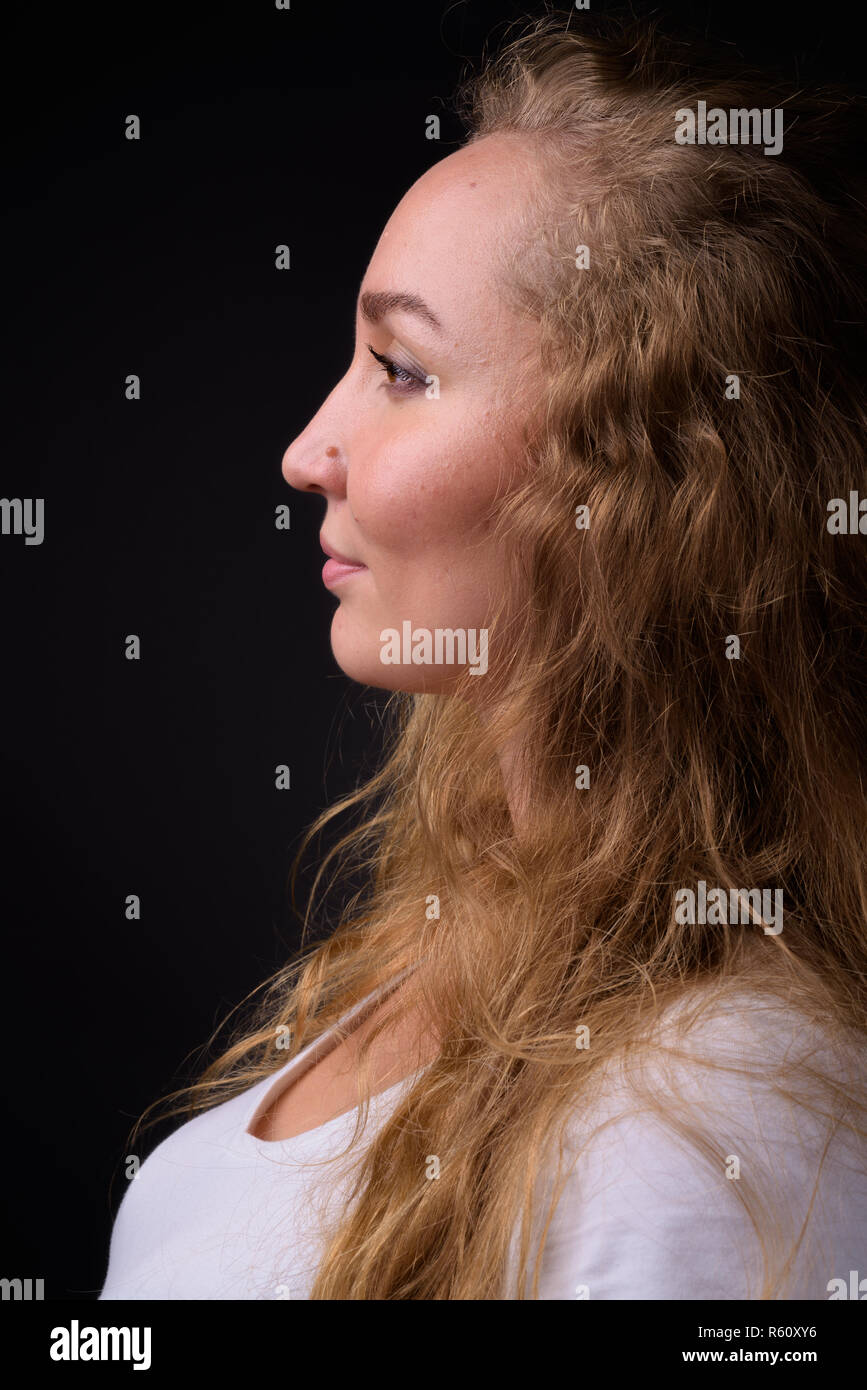Side view of woman hi-res stock photography and images - Alamy