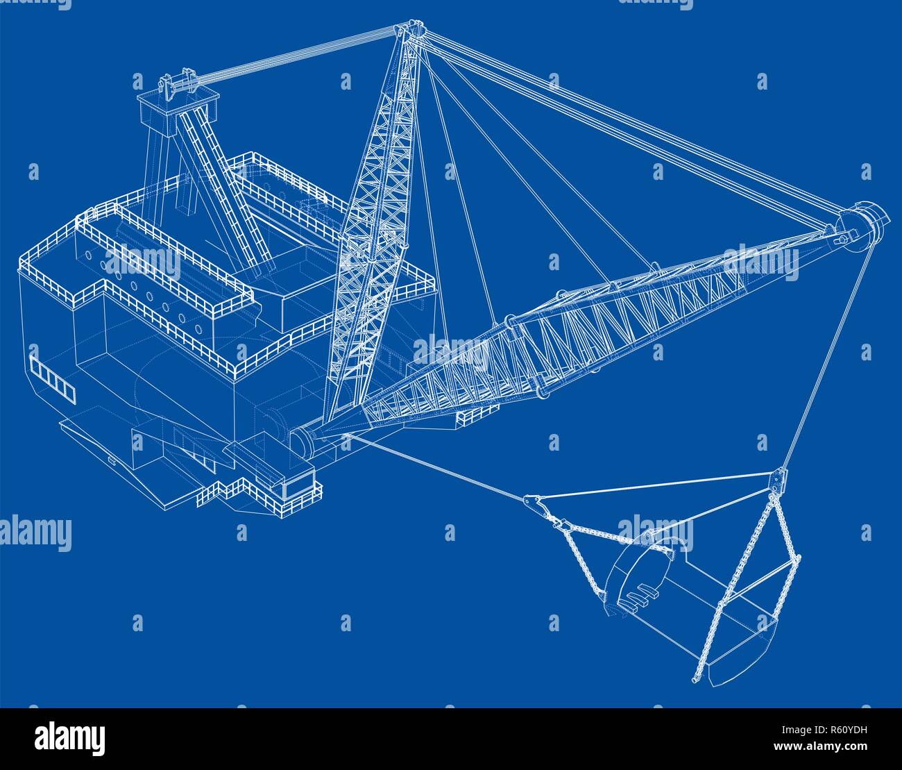 Dragline walking excavator Stock Photo Alamy