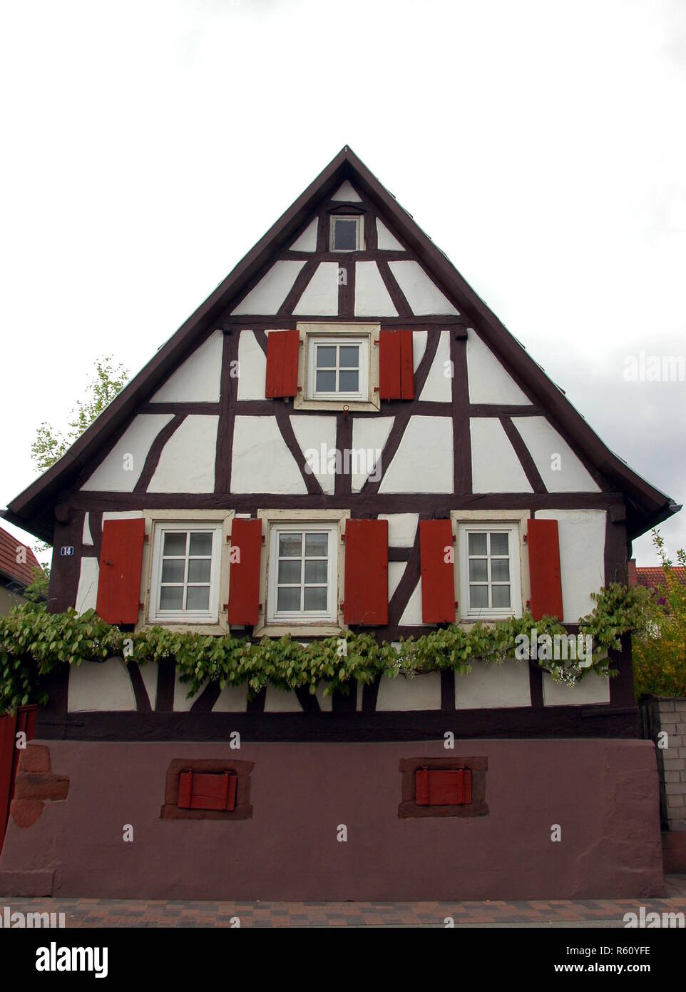 half-timbered house in rheinzabern Stock Photo