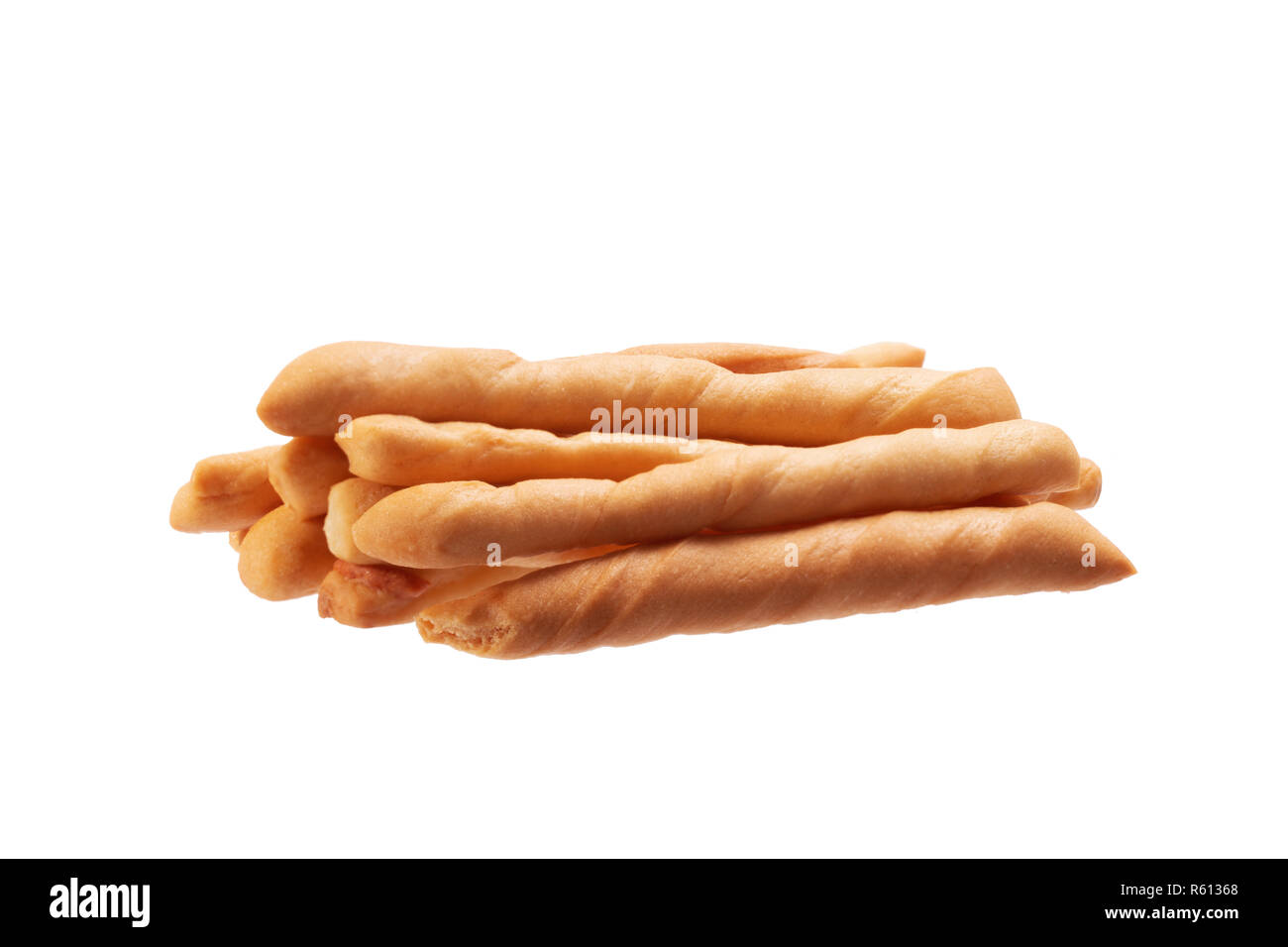 Cheese breadsticks isolated on white background. Stock Photo